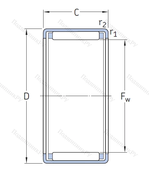 Игольчатый подшипник HK 1616