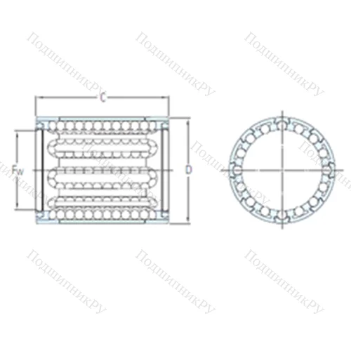 Подшипник шариковый линейный LBBR 40/HV 6
