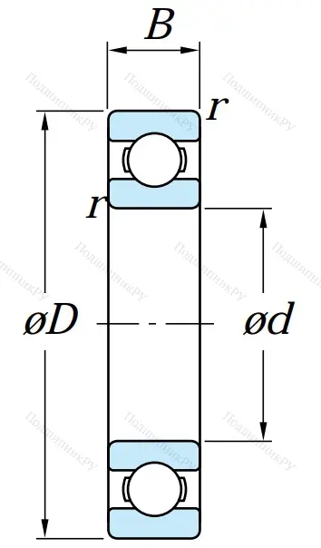 Однорядный шариковый подшипник 6213 CM
