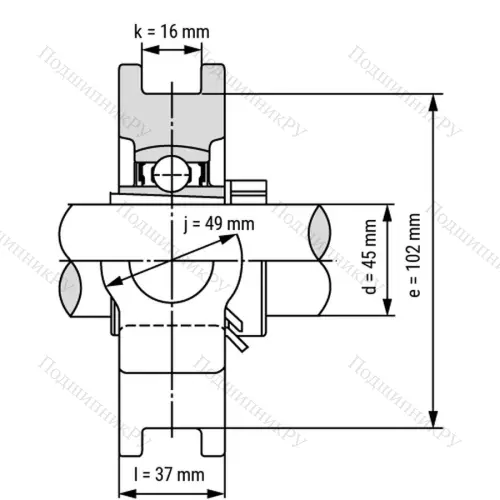 Подшипниковый узел UKT 210 - Вал: 45 мм