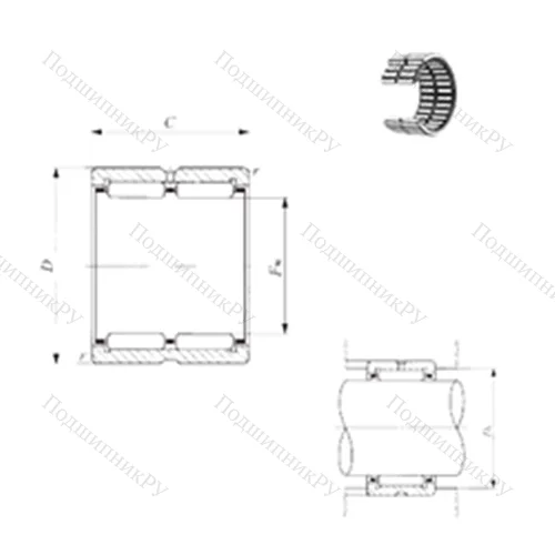 Подшипник игольчатый радиальный