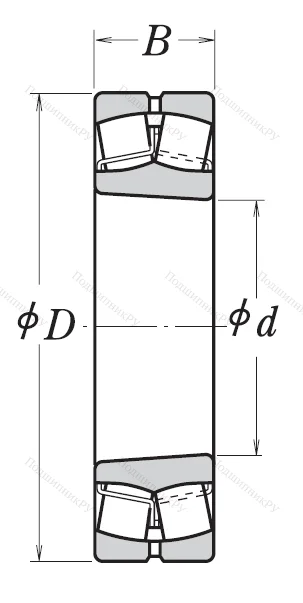 Сферический роликовый подшипник с конической посадкой на вал 22219 EAKE 4