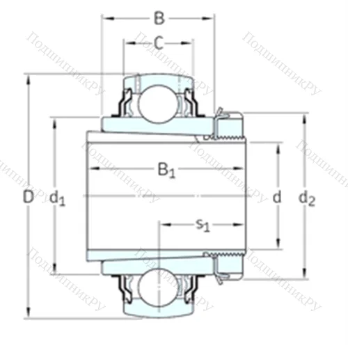 Подшипник шариковый радиальный YSA 211-2FK+HE 2311