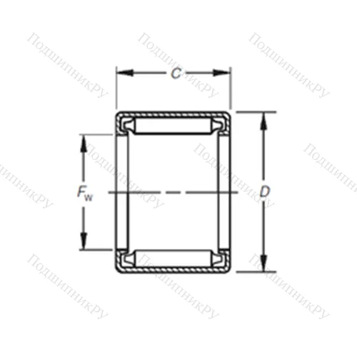 Подшипник игольчатый радиальный B-2420