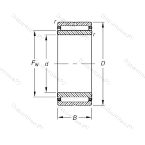 Подшипник игольчатый радиальный NKJ 15/20