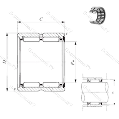 Подшипник игольчатый радиальный RNA 69/32U