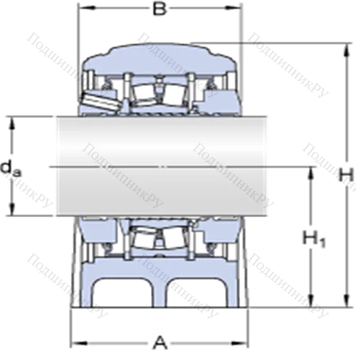 Стационарные роликоподшипниковые узлы (SKF ConCentra, для метрических валов) SYNT 100 FW