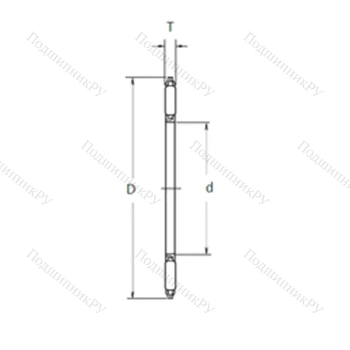 Подшипник игольчатый упорный FNTA-6590