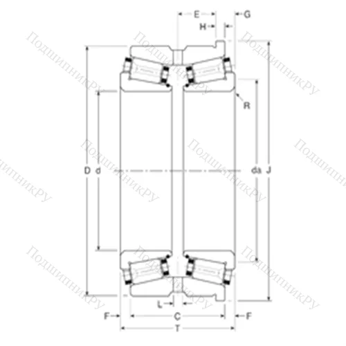 Подшипник роликовый радиально-упорный 161140/161200HS