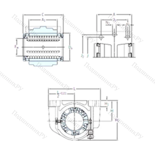 Подшипник шариковый линейный LUCE 12-2LS