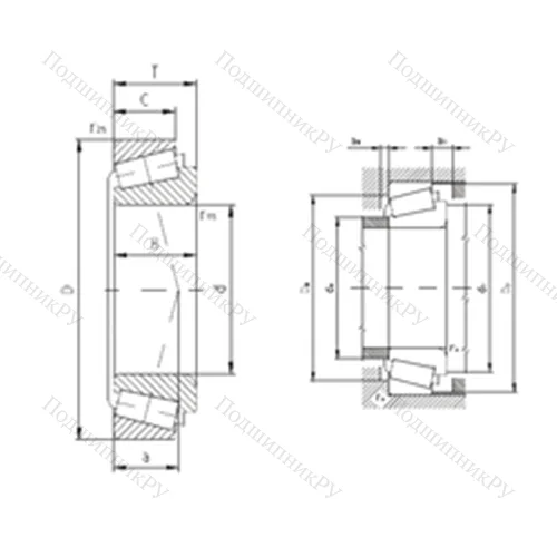 Подшипник роликовый радиально-упорный 32006AX