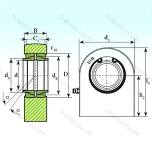 Подшипник скольжения сферический T.P.N. 725 CE от производителя  ISB