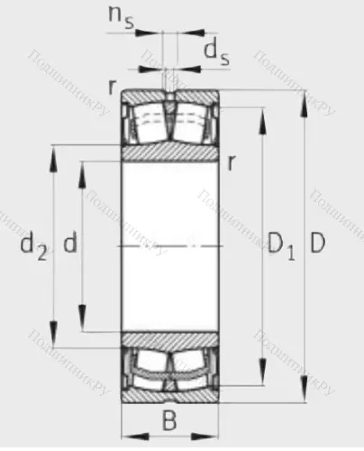 Сферический роликовый подшипник WS 22214 E 1 XL 2RSR (WS 22214 E 1 XL 2RSR) от производителя  FAG