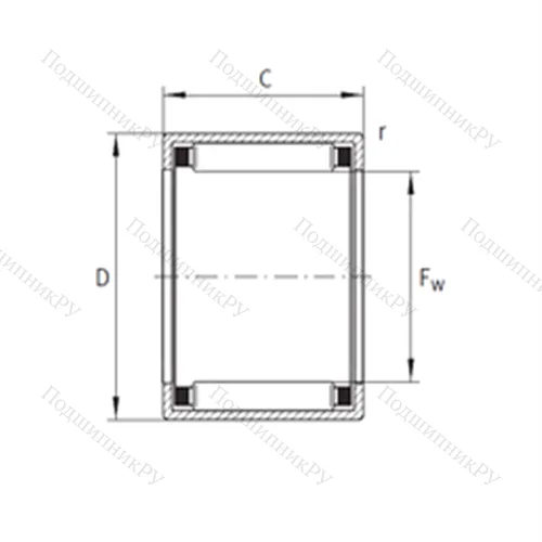 Подшипник игольчатый радиальный SCH 117