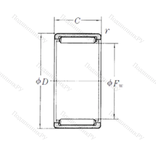 Подшипник игольчатый радиальный RLM 425230-1