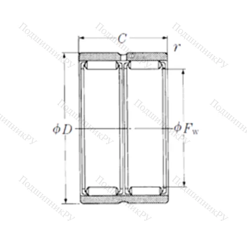 Подшипник игольчатый радиальный RNAFW 172520