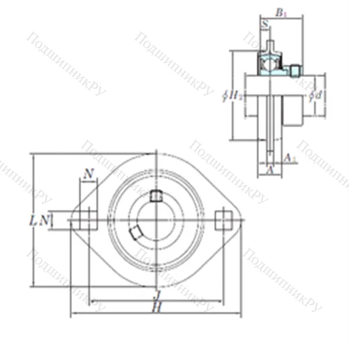 Подшипниковый узел шариковый радиальный SAPFL 207-23