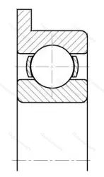 Подшипник  1840096 размер 6x15/17x5 от производителя  ГПЗ-4