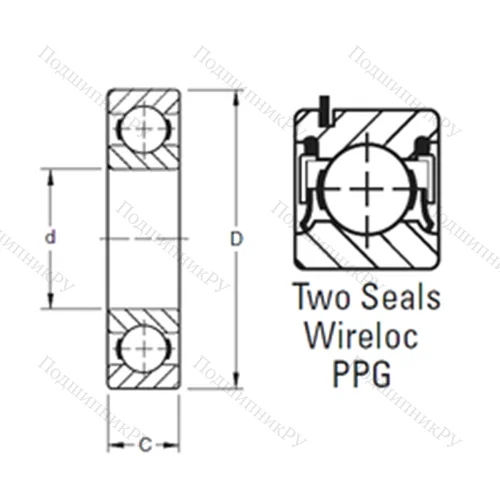 Подшипник шариковый радиальный