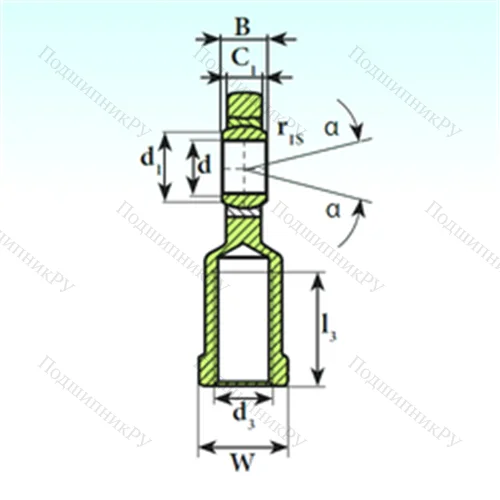 Подшипник скольжения сферический SI 40 C 2RS от производителя  ISB