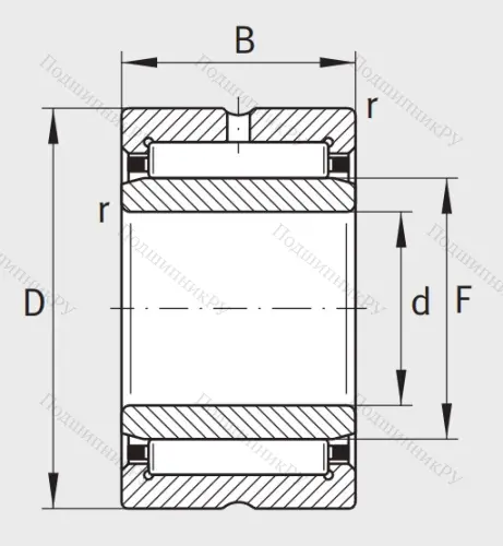 Игольчатый подшипник NA 4907 XL от производителя  INA