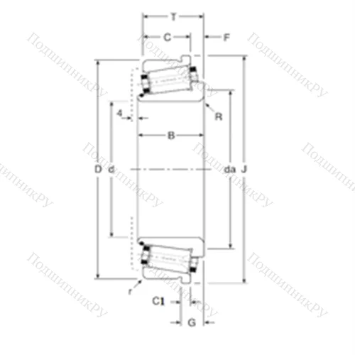 Подшипник роликовый радиально-упорный 123077X/123120XC