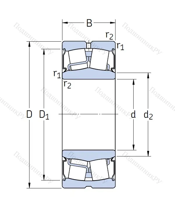 Сферический роликовый подшипник BS 2-2212-2RS/VT 143 (BS 2-2212-2RS/VT 143)