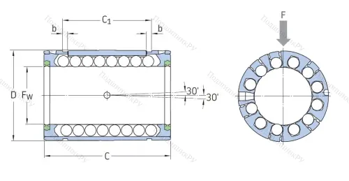 Подшипник линейный LBCD 20 D-2LS в Брянске