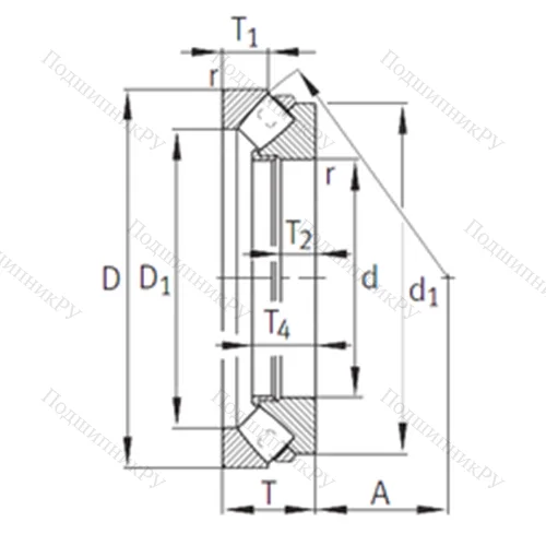 Подшипник роликовый упорно-радиальный 294/500-E 1-MB