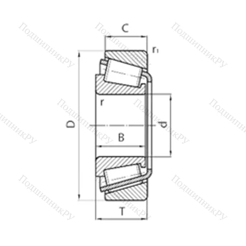 Подшипник роликовый радиально-упорный 45291/20