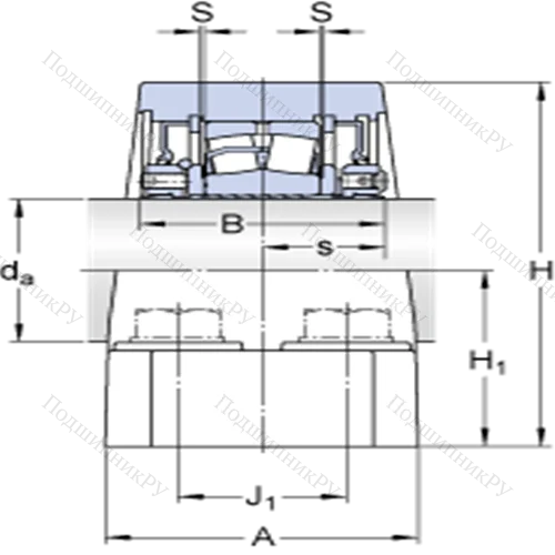 Стационарные роликоподшипниковые узлы (SKF ConCentra, для дюймовых валов) FSYE 3 11/16 N