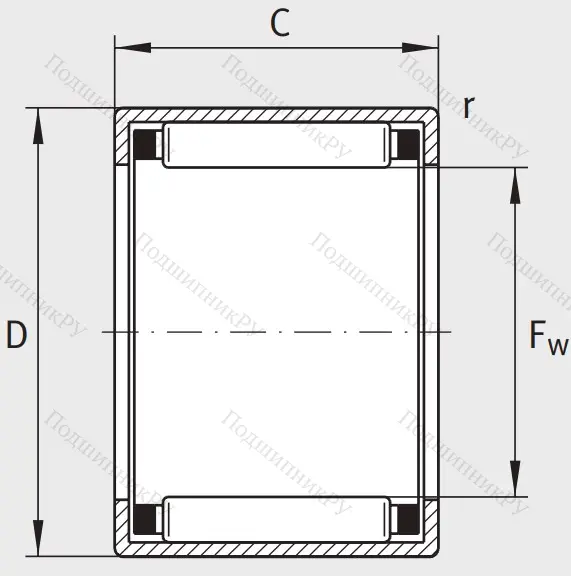 Игольчатый подшипник HK 0810 B
