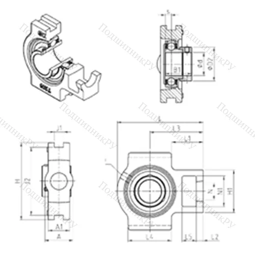 Подшипниковый узел шариковый радиальный EST 202