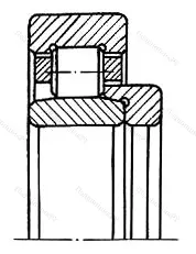Подшипник  52332 (NU 332+HJ 332) размер 160x340x83/68 от производителя  ЕПК