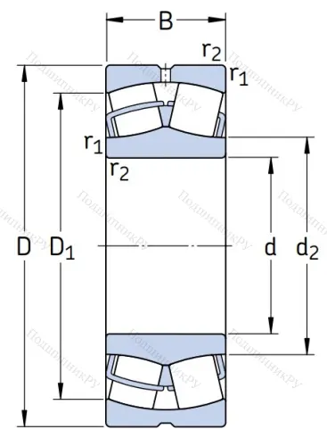 Сферический роликовый подшипник 53612 Н (22312 W 33) в Брянске