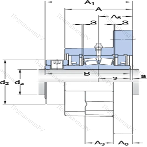 Фланцевые роликоподшипниковые узлы (стопорное кольцо, для дюймовых валов) FYR 3 1/2-3