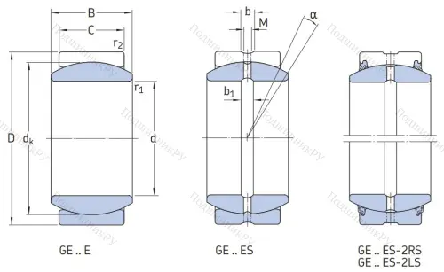 Шарнирный подшипник GE 140 ES 2RS в Брянске