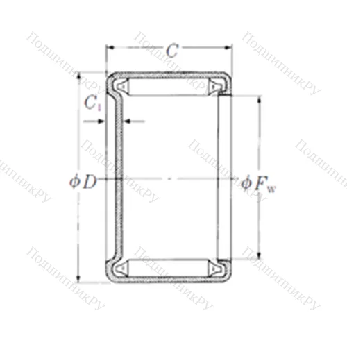 Подшипник игольчатый радиальный MF-88