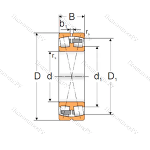 Подшипник роликовый радиальный самоцентрирующийся 22332 ACMW 33