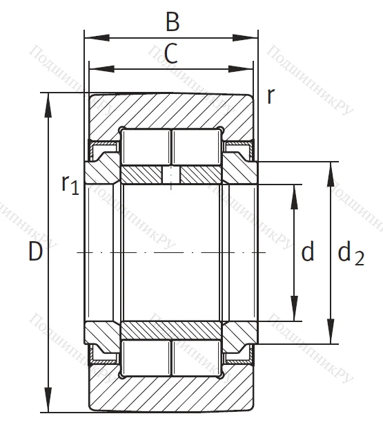Игольчатый подшипник NUTR 30 A