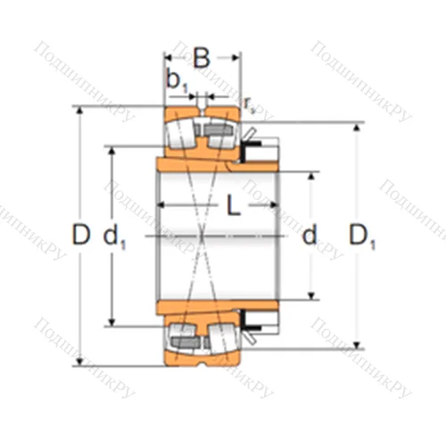 Подшипник роликовый радиальный самоцентрирующийся 23044 KMW 33+H 3044