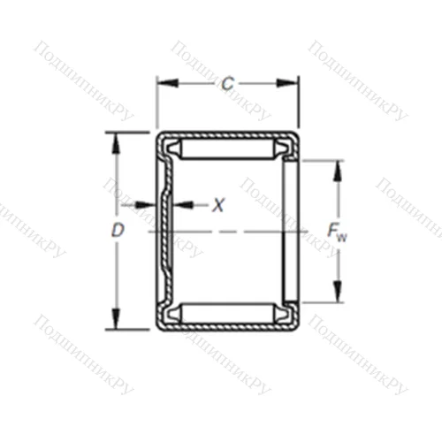 Подшипник игольчатый радиальный M-26201