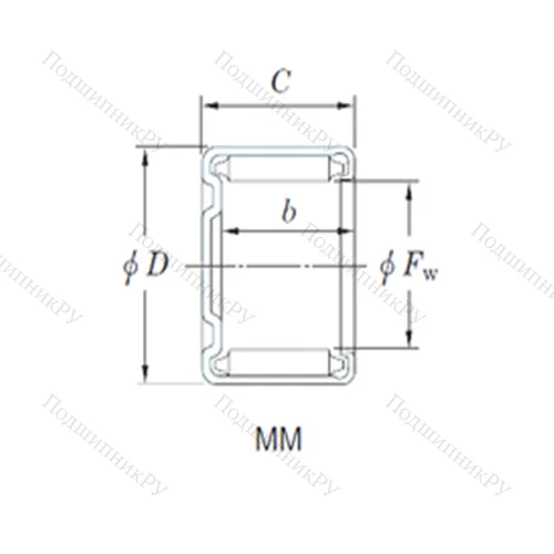 Подшипник игольчатый радиальный 16MM 2216 от производителя  KOYO