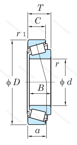 Конический роликовый подшипник HC 30305 JR LZQU90IH4I от производителя  KOYO
