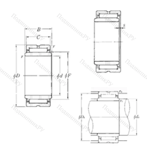 Подшипник игольчатый радиальный MR 729636+MI-607236