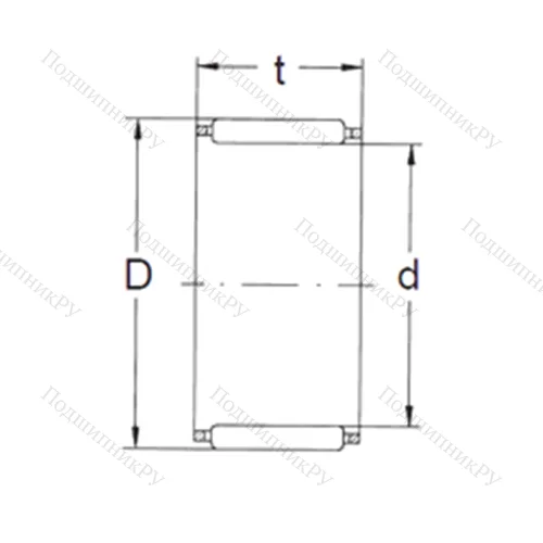 Подшипник игольчатый радиальный K 40X 45X 21