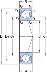 Подшипник S 7019 ACD/P 4A