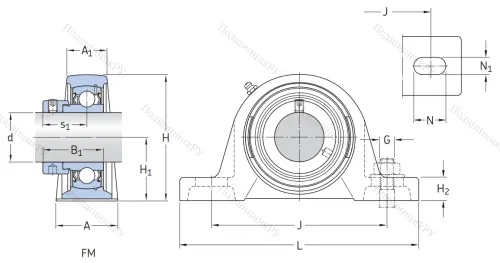 Подшипниковый узел SY 60 FM в Брянске