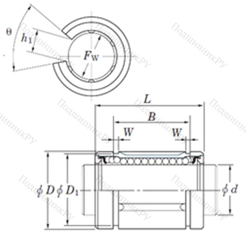 Подшипник шариковый линейный SDE 40OP
