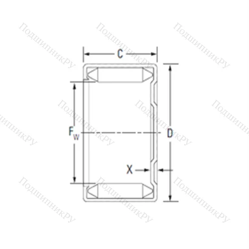 Подшипник игольчатый радиальный MH-2081